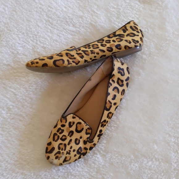 Women's J.Crew Cora Leopard Calf Hair Loafers - Picture 4 of 12